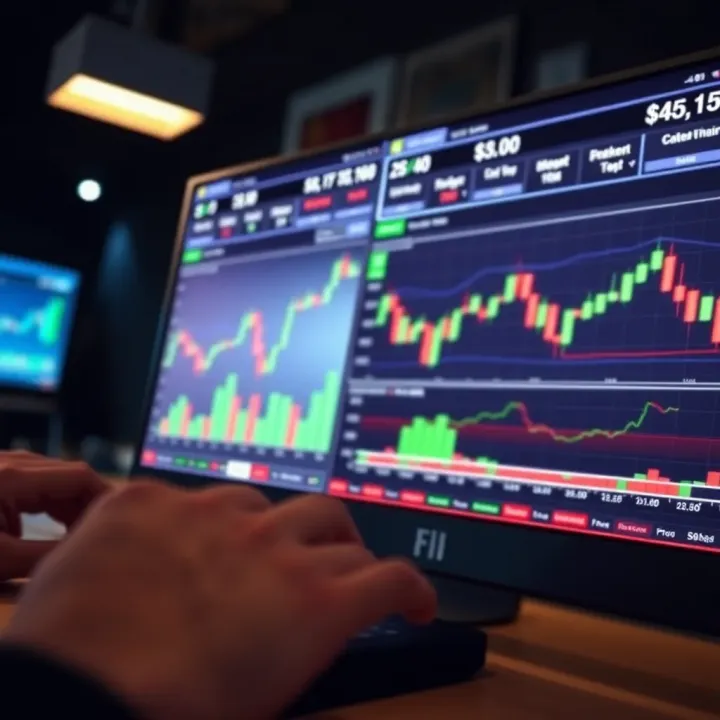 Visual representation of a secure online trading platform interface used by Nigerian binary options traders with charts and trading options