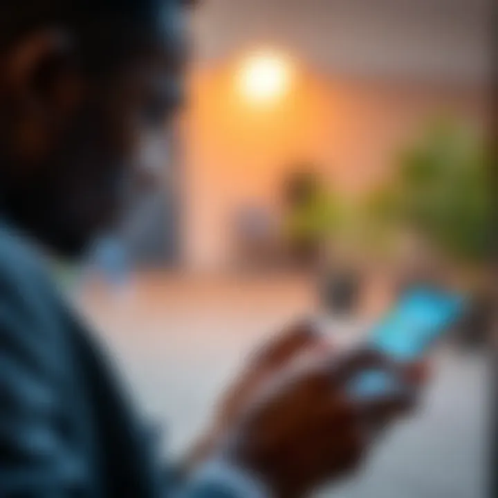 Student using a smartphone with various earning app icons displayed on screen