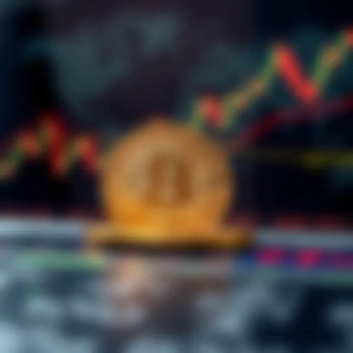 Bitcoin Price Fluctuations Amid Global Economic Influence Graph showing Bitcoin price fluctuations influenced by global economic events and trading volumes