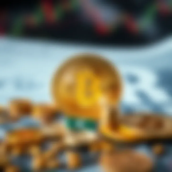 Digital representation of Bitcoin coin with Nigerian financial symbols and regulatory icons