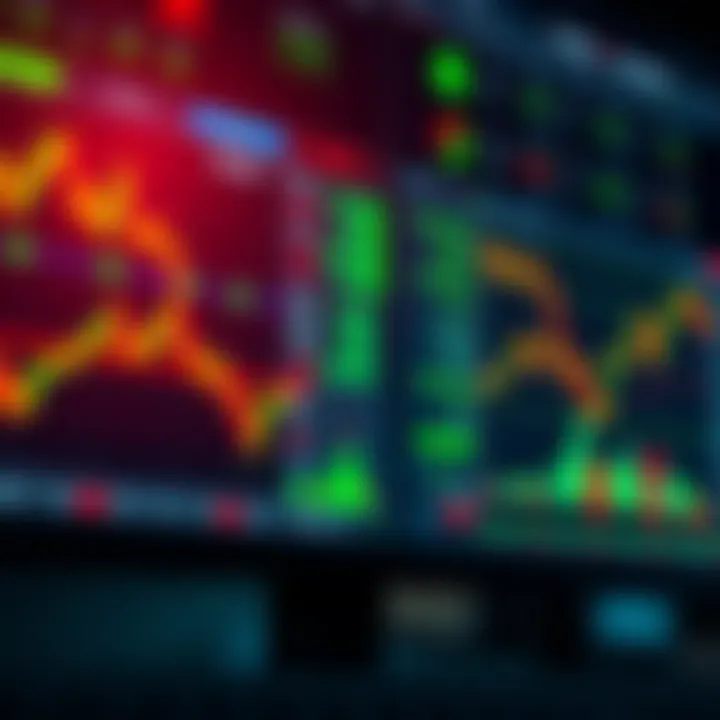 Illustration showing a digital trading platform with various currency charts and graphs, emphasizing forex trading activity in Nigeria