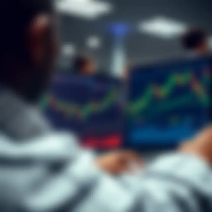 User interface of a secure and user-friendly online trading platform with charts and market data