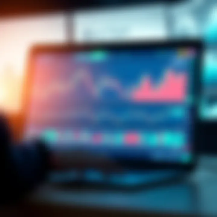 TradingView platform displaying interactive financial charts and real-time market data on a digital interface