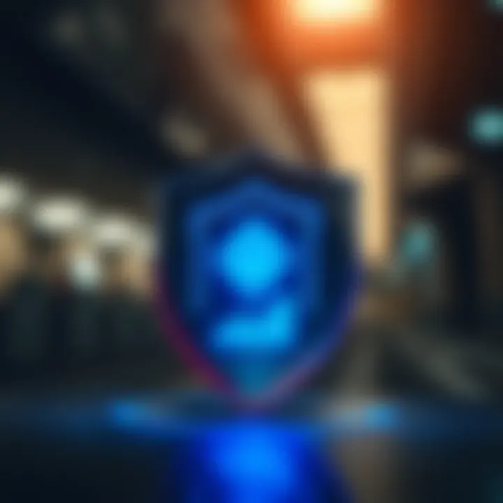Digital security shield symbolizing cryptocurrency safety in Nigeria