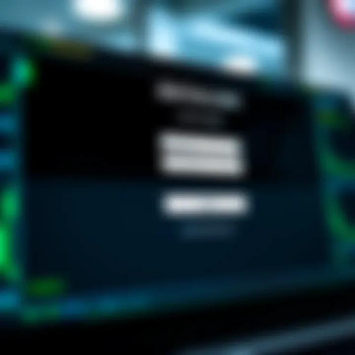 Login screen showing secure access fields on Derive.com platform