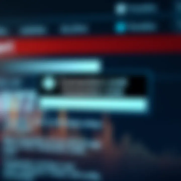 Visual representation of digital banking interface with notification alert for exceeded transaction limit