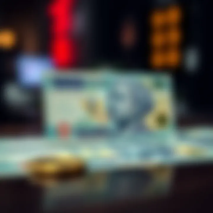 Visual representation of factors affecting currency value including policy, market forces, and external influences