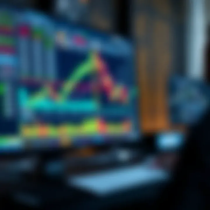 Financial Analysis and Risk Management in Forex Trading A computer screen showing risk management tools and financial analysis for forex trading