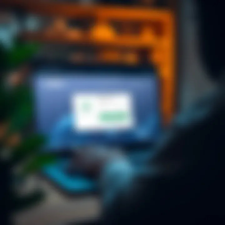User logging into Deriv platform on a laptop screen featuring secure login interface