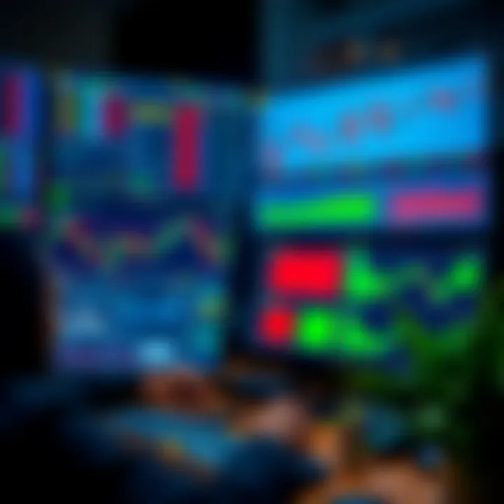 Digital workspace with charts and analysis tools representing strategies used by successful forex traders in Nigeria