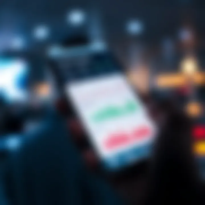 Illustration of diverse investment options and financial charts on a smartphone screen