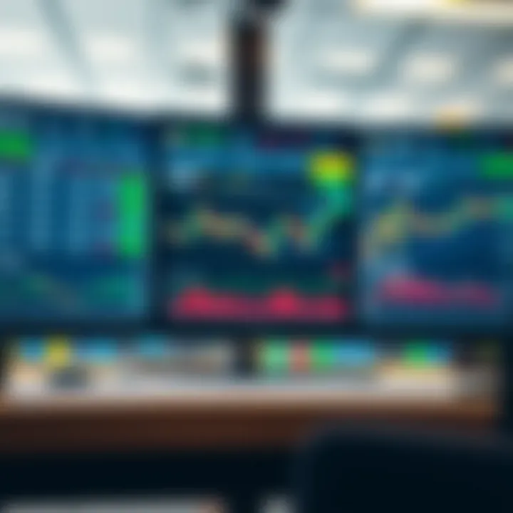 Dashboard overview of an online trading platform showing real-time charts and trading options