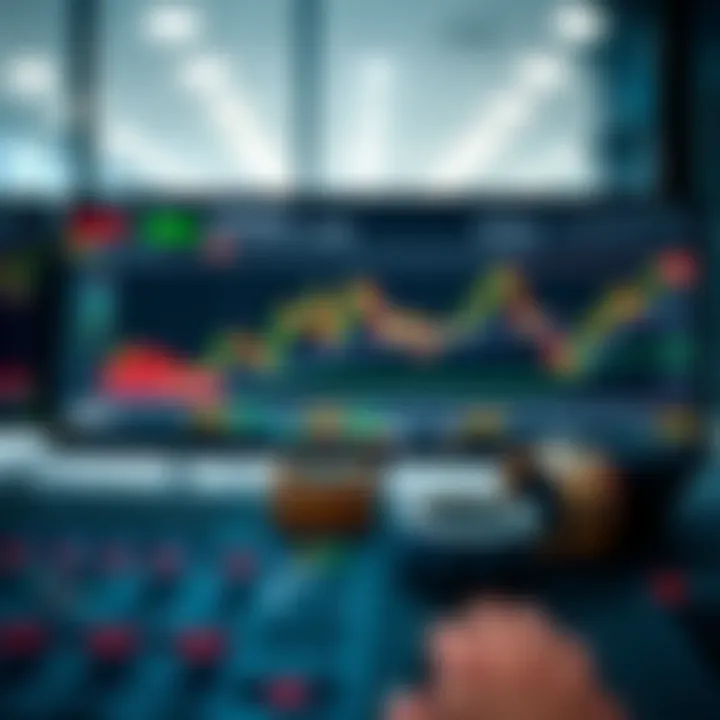Diagram showing forex trading platform interface with charts and trading tools
