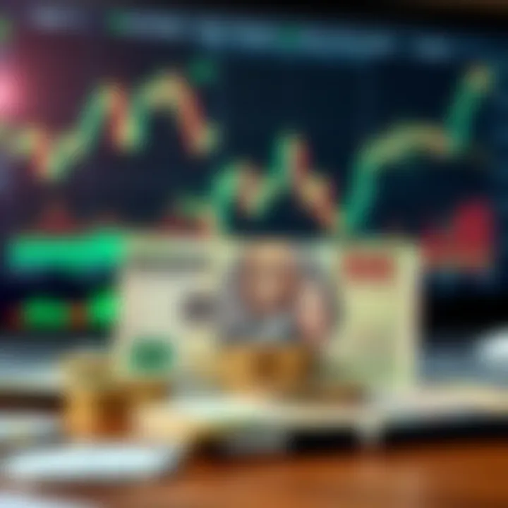 Illustration of strategic trading concepts with Nigerian currency and digital graphs