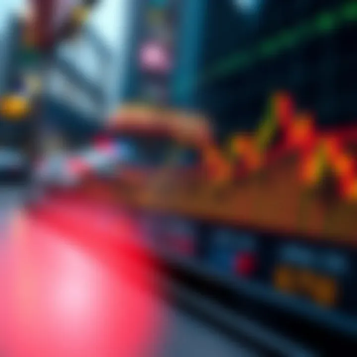 Financial graph displaying market trends affected by daylight saving adjustments