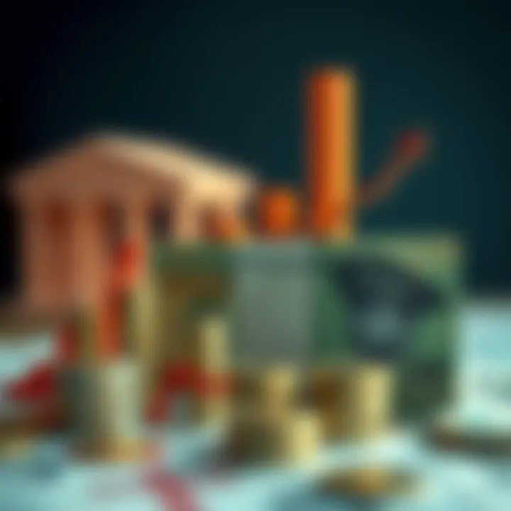 Illustration of economic growth with Nigerian currency and government policy symbols