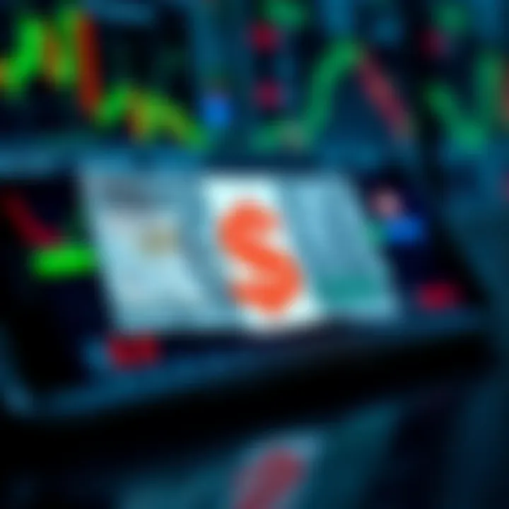 Integration of Nigerian Currency in Digital Binary Trading Platforms Abstract graphic of Nigerian currency symbol next to digital trading symbols on a sleek device screen