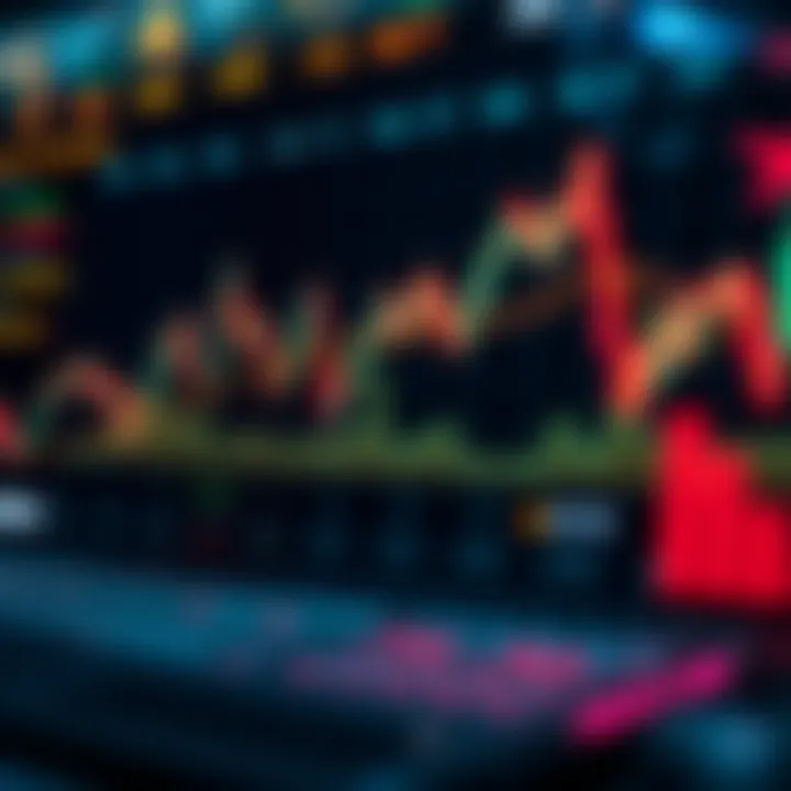 Illustration of synthetic index charts showcasing market fluctuations and trading data
