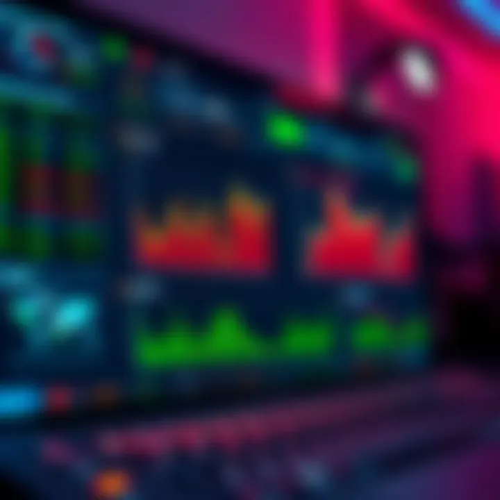 Risk management tools and performance metrics displayed on a trading dashboard for synthetic indices