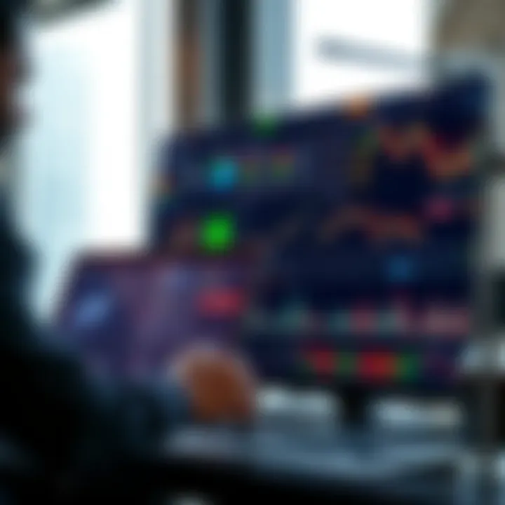 Digital dashboard displaying trading metrics and analytics for proprietary traders