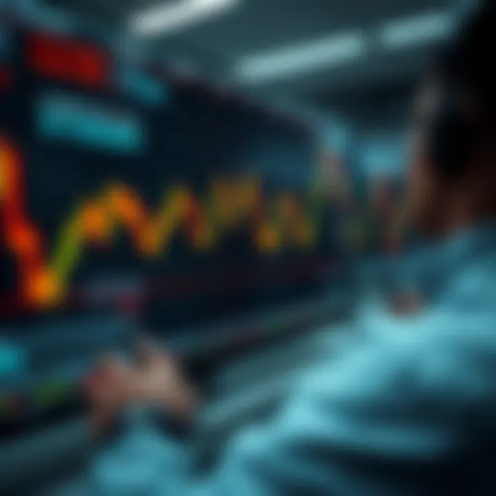 Automated Trading System Analyzing Market Trends Graph displaying automated trading system analyzing financial market trends on digital interface