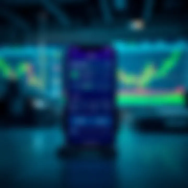 Illustration of TradingView platform integration with mobile app and community features for traders