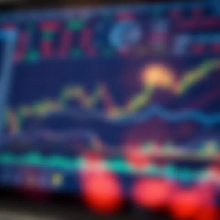 Diagram illustrating AI trading bot analyzing financial market data with dynamic charts and algorithmic patterns