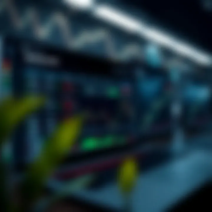 Dashboard interface of Binary.com showing trading options and market charts