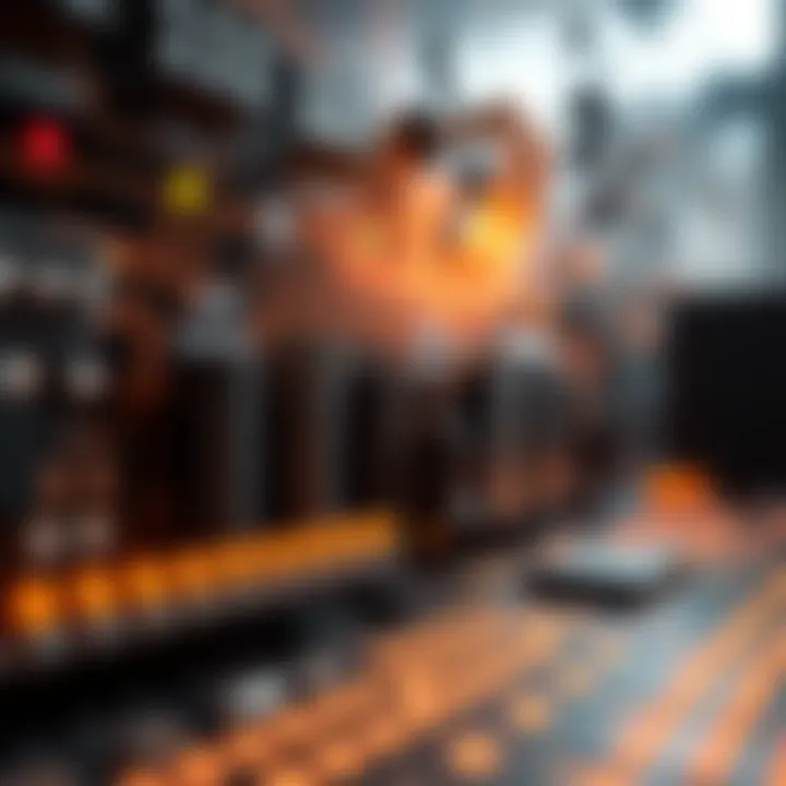 Circuit diagram showing logic gates used in binary operations in computing hardware