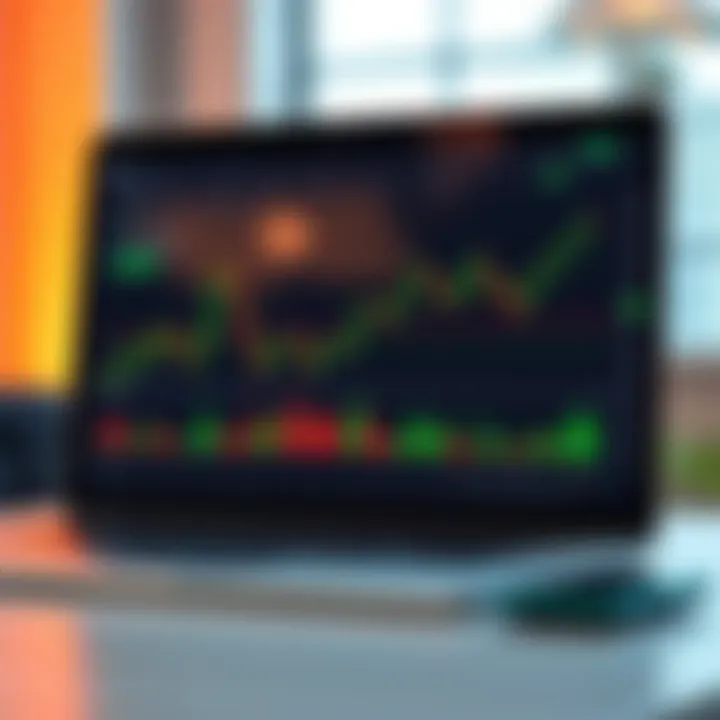 Screenshot of TradingView chart displaying candlestick patterns and technical indicators used for binary trading analysis