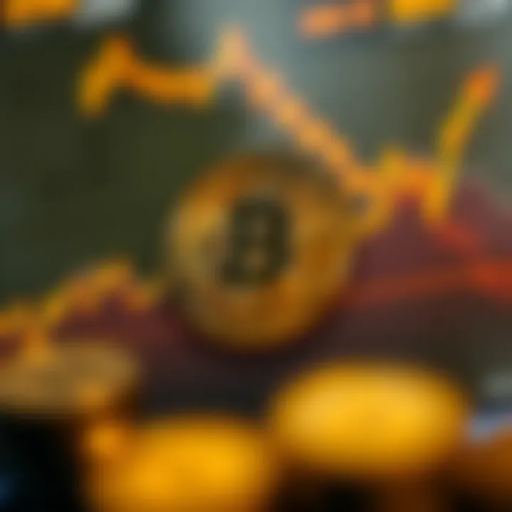Graph showing Binance Coin price fluctuations with trend indicators