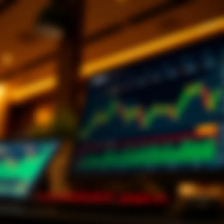 Deriv Trading Platform with Real-Time Market Data Interface of Deriv trading platform showing live market charts and trading options