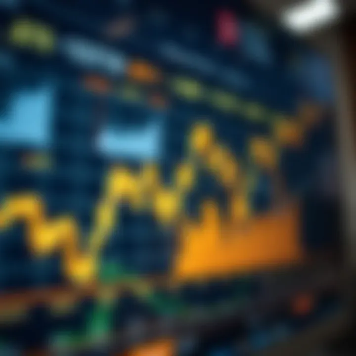 Currency Fluctuations in Forex Markets Graph showing currency price fluctuations in forex market