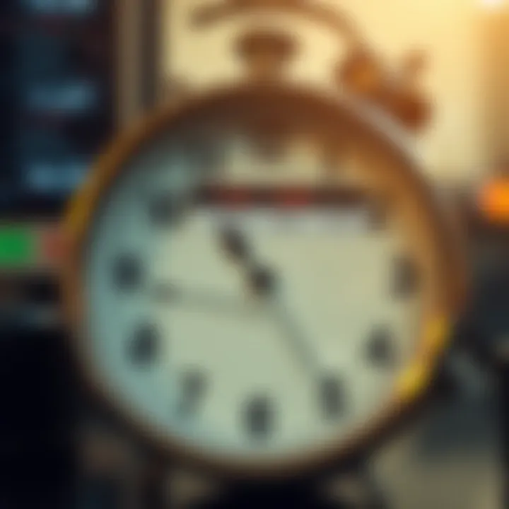 Clock showing Nigeria time with overlay of forex market open and close periods