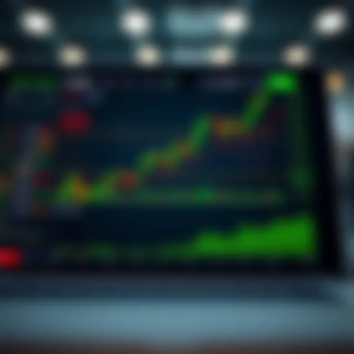 Conceptual illustration of a funded forex account dashboard showing profit growth without initial investment