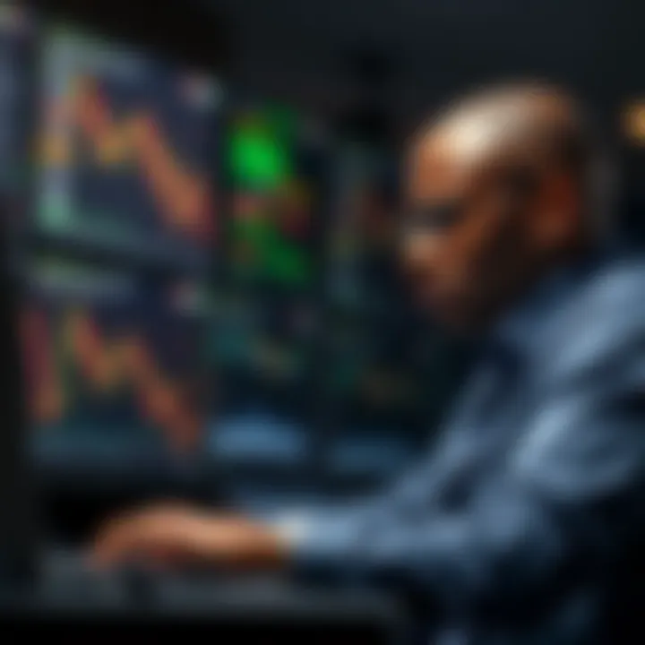 Trading Strategies for Nigerian Traders during London Forex Session Illustration of a trader analyzing market trends during London Forex session in Nigeria