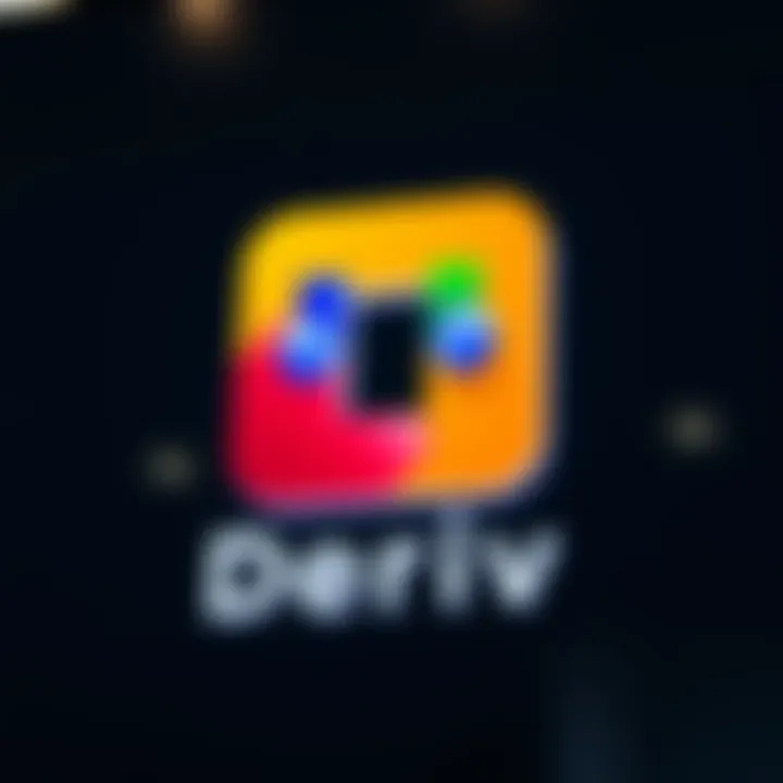 Colorful geometric shapes forming the Deriv logo symbolizing innovation and connection
