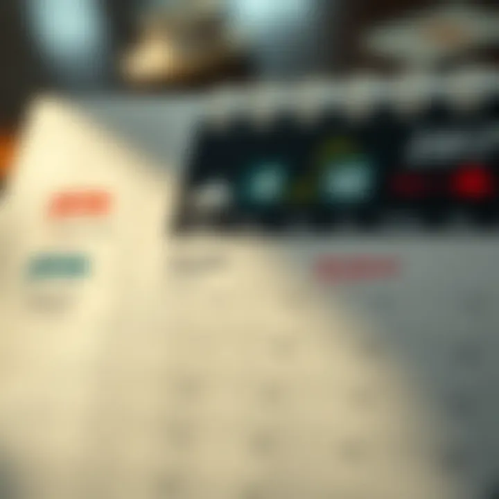 Calendar marked with plans and icons representing weather, finance, and personal appointments