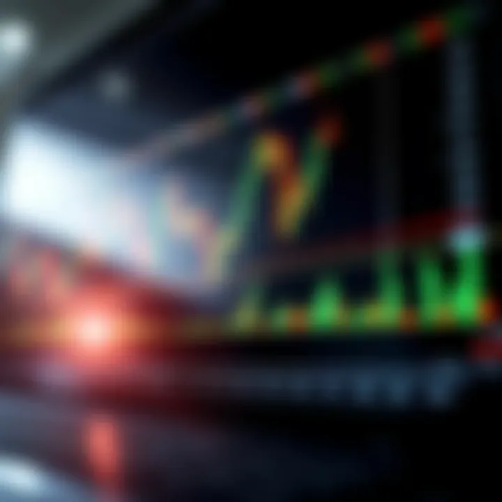 Volatility Indices in Financial Charts for Trading Insights Illustration of financial chart with volatility index indicators and trading signals