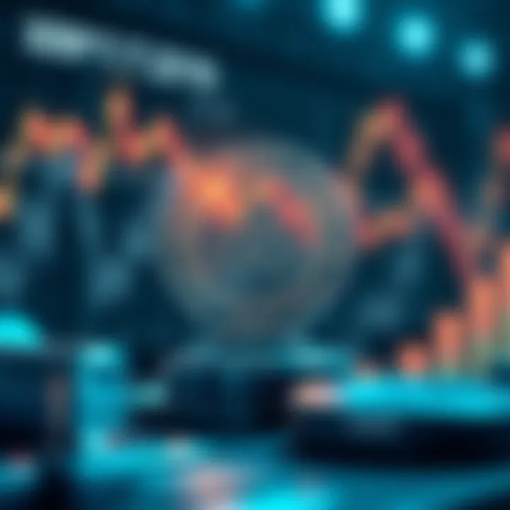 Visualization of market factors influencing XRP value including technology, regulation, and investor sentiment