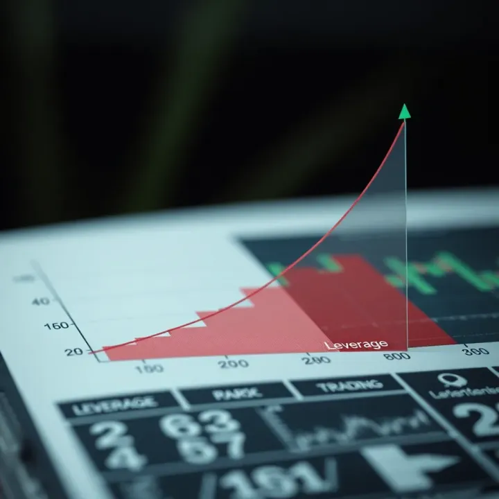 Graph illustrating the relationship between leverage levels and risk exposure in trading