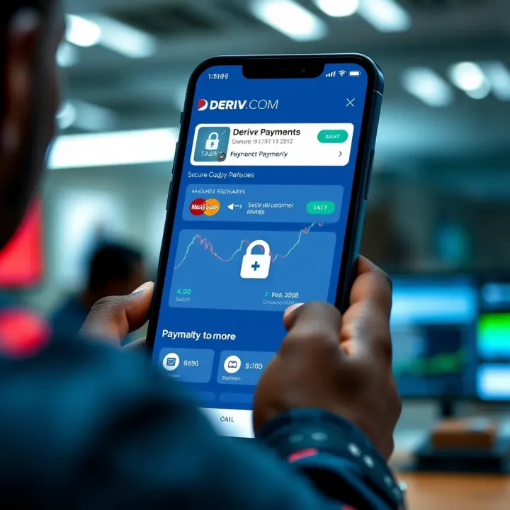 Display of secure payment methods and customer support features suited for traders in Nigeria on Deriv.com platform