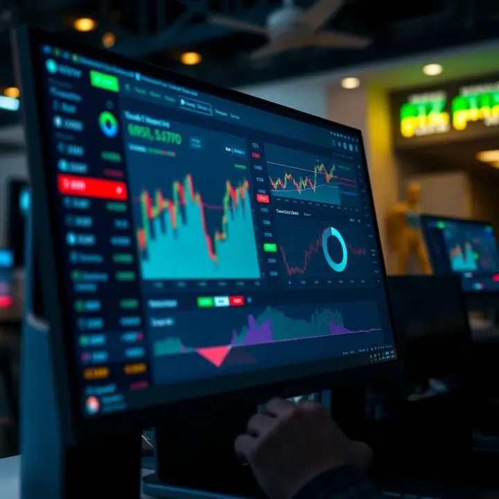 Deriv Platform with Integrated TradingView Tools User interface of Deriv platform featuring integrated TradingView tools and options for customizing trading strategies