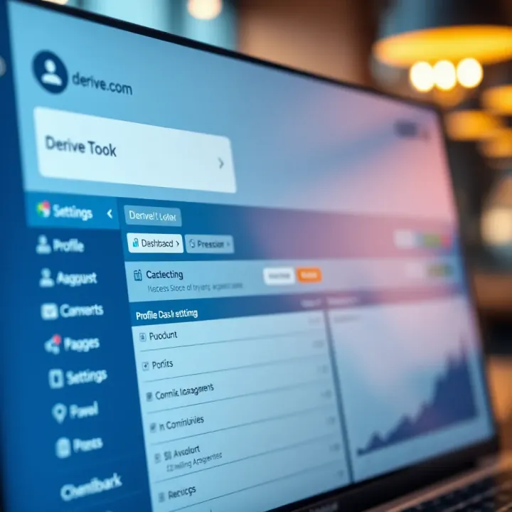 Profile settings dashboard displaying account management options
