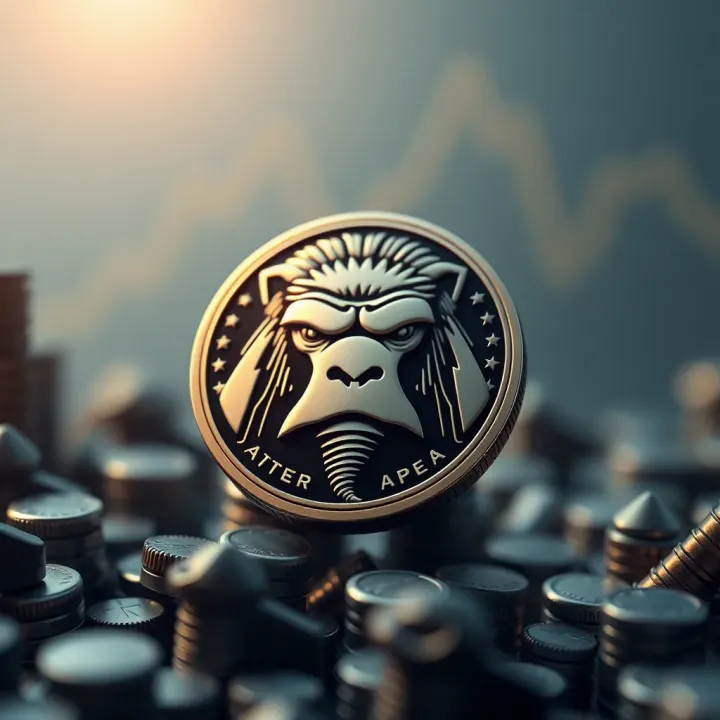 Visual representation of factors influencing Ape Coin value including technology and market dynamics