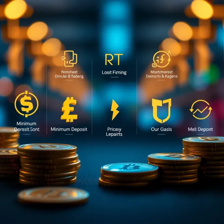 Illustration showing factors influencing minimum deposit amounts for derivatives trading in Nigeria with currency and market icons