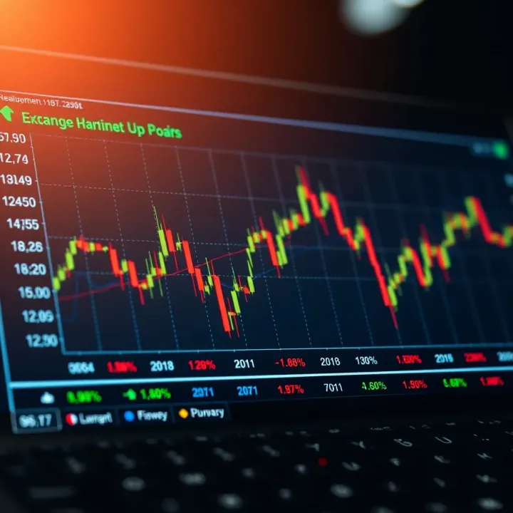Exchange Rate Trends Impacting Forex Trading in Nigeria Chart displaying exchange rate fluctuations for popular forex currencies relevant to Nigerian traders