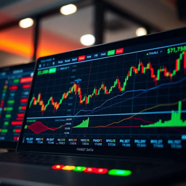 Trading platform interface displaying various currency pairs and real-time market data