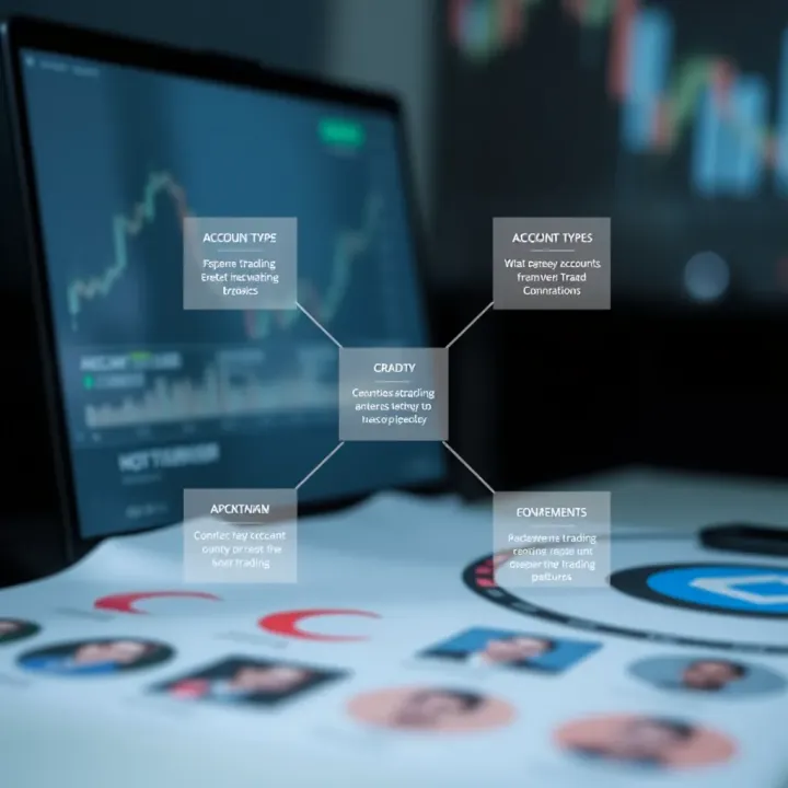 Diagram illustrating different account types and trading features offered by HotForex