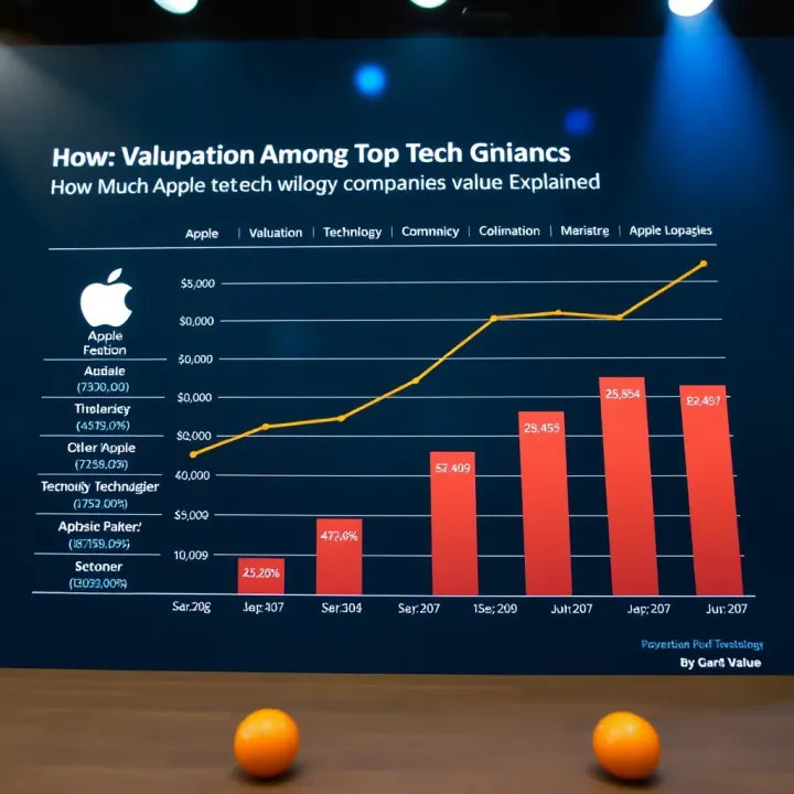 Comparison chart of Apple and other leading global technology companies by valuation